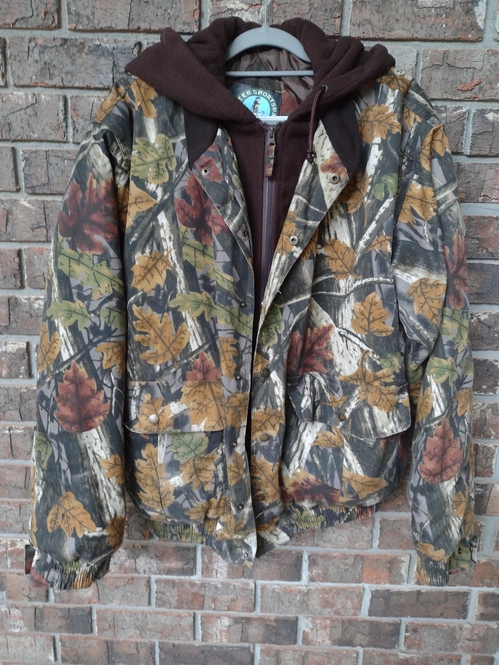 Master Sportsman Rugged Outdoor Gear Camo Jacket Mens 2XL Hooded Lined Insulated
